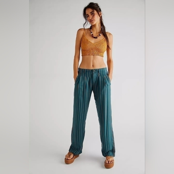 NWT Free People Heat Wave Relaxed Chino Pants Size 6 - Picture 1 of 5